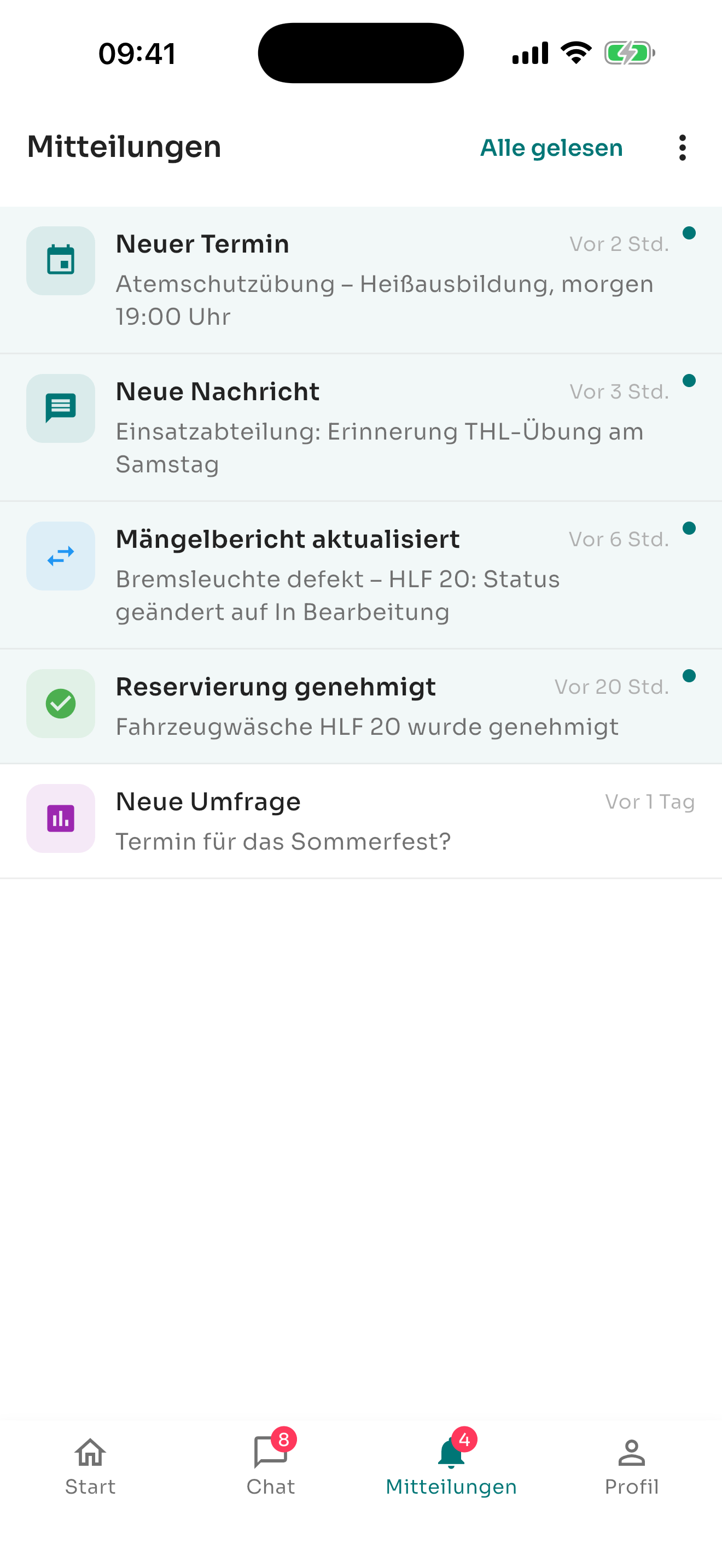 echoBOS App – Push-Benachrichtigungen