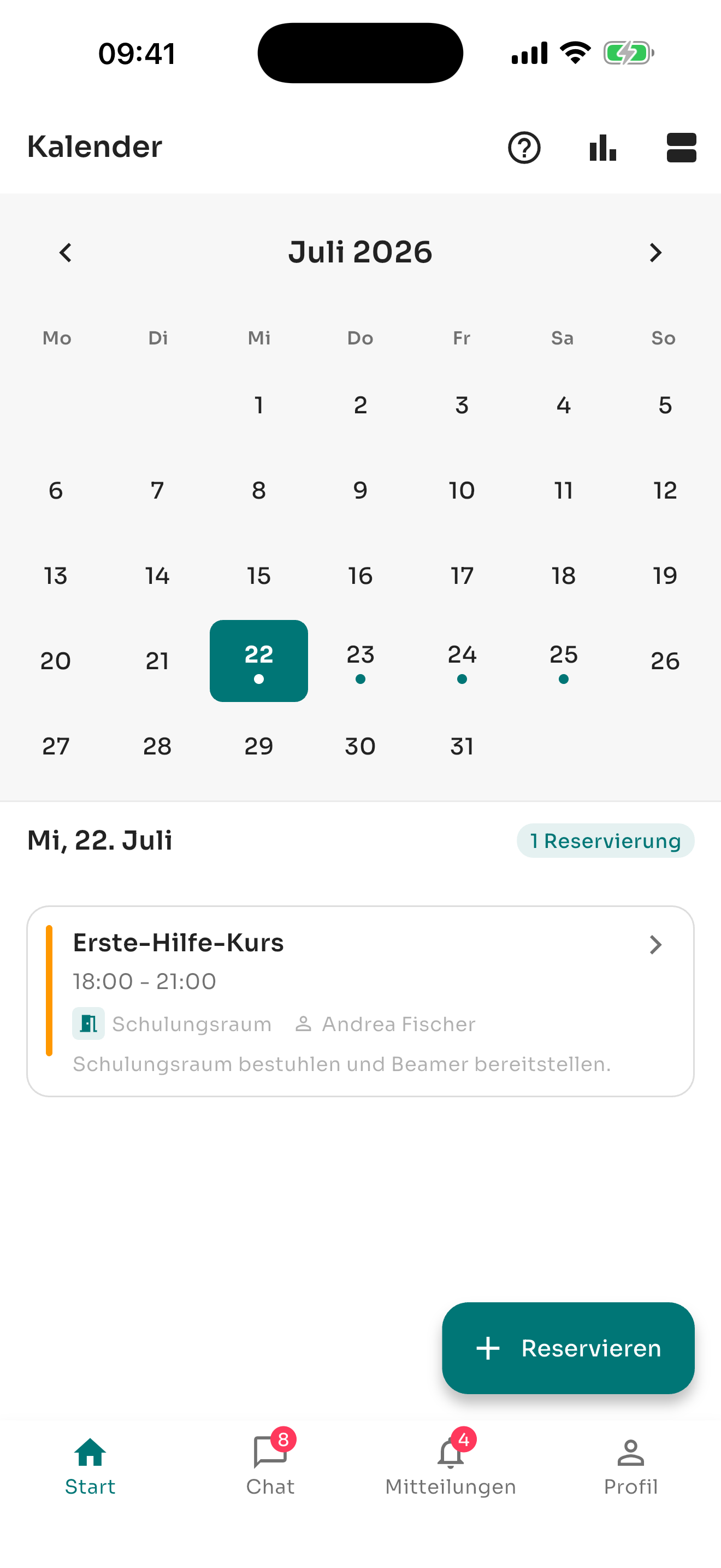echoBOS App – Ressourcenverwaltung